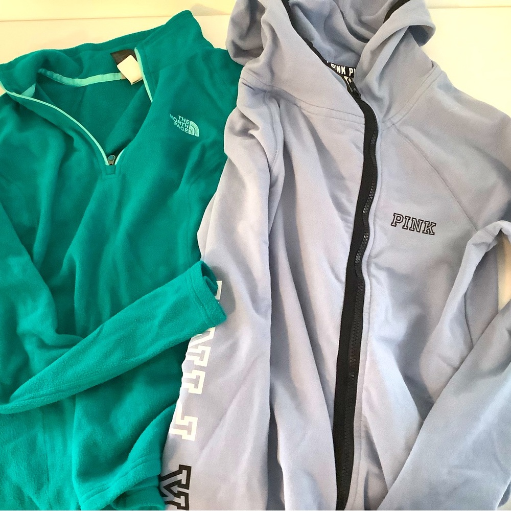 Women’s North Faced Sweatshirt and Pink Jacket Set